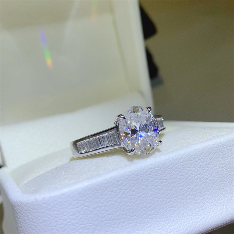 3 Carat Moissanite 925 Sterling Silver Ring