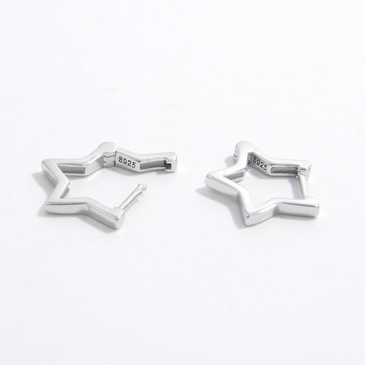 925 Sterling Silver Star Earrings
