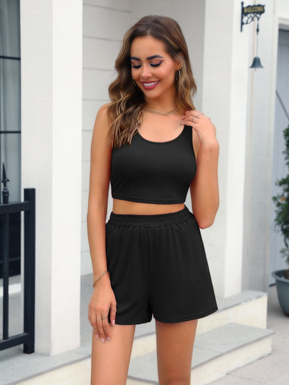 Scoop Neck Tank and Shorts Set