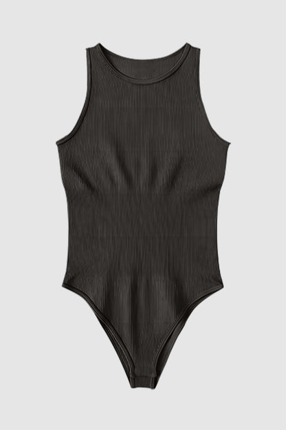 Round Neck Sleeveless Active Bodysuit