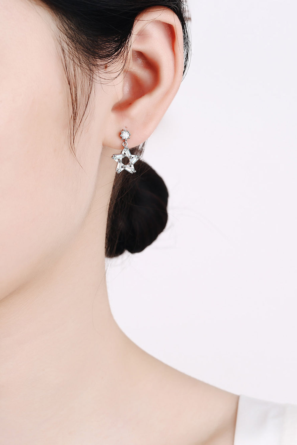 Moissanite Star Earrings