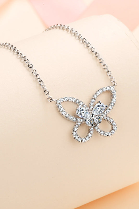 Paola Moissanite Butterfly Pendant Necklace