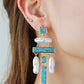 Turquoise Alloy Earrings