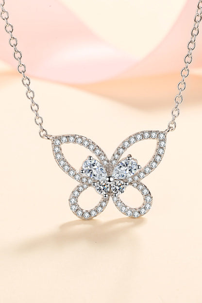 Paola Moissanite Butterfly Pendant Necklace
